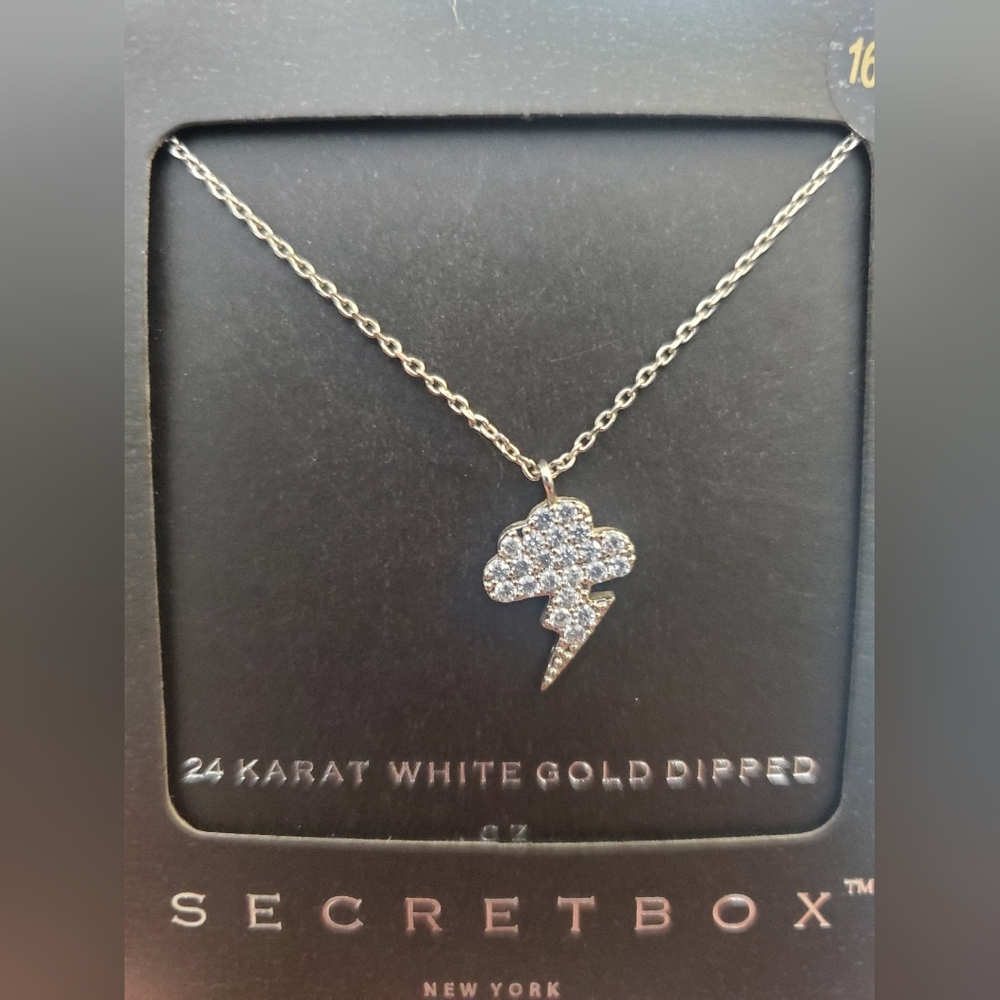 Secret Box New York Thundercloud And Lightning Necklace